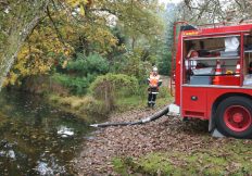 Manoeuvre des pompiers de Soufflenheim au Moulin Fritz