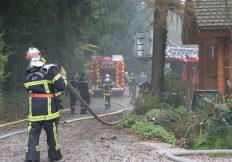 Manoeuvre des pompiers de Soufflenheim au Moulin Fritz