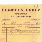 Facture Moulin Fritz années 1940