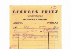 Facture Moulin Fritz années 1940