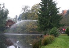 Manoeuvre des pompiers de Soufflenheim au Moulin Fritz