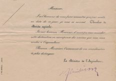 Nomination de Georges Fritz comme Chevalier du Mérite Agricole, 1949