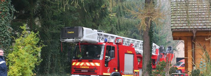 Manoeuvre des pompiers de Soufflenheim au Moulin Fritz