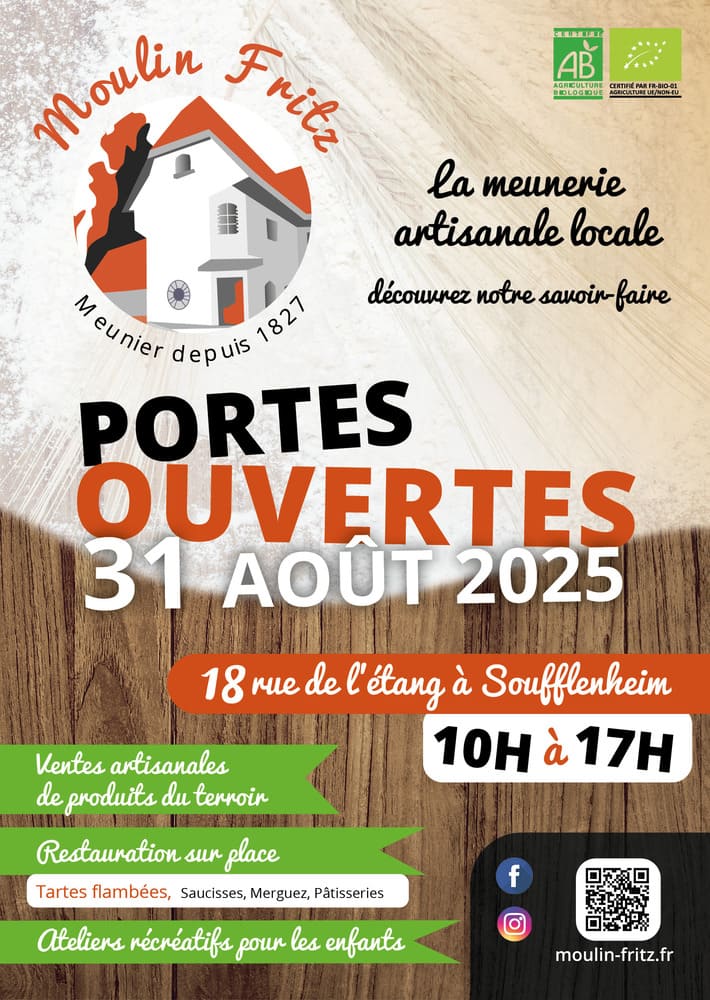 Flyer Portes Ouvertes Moulin Fritz - 2025